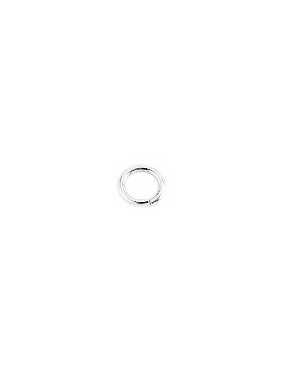 Un autre anneau rond de 8mm en laiton plaqué argent 10 microns blanc brillant