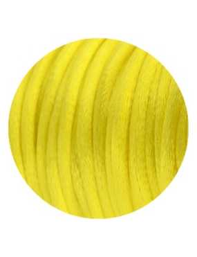 Queue de rat de 2mm en nylon jaune fluo