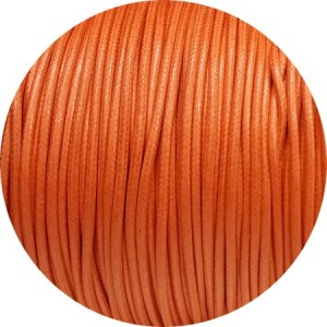 Cordon de coton cire rond de 1.8mm orange-Italie