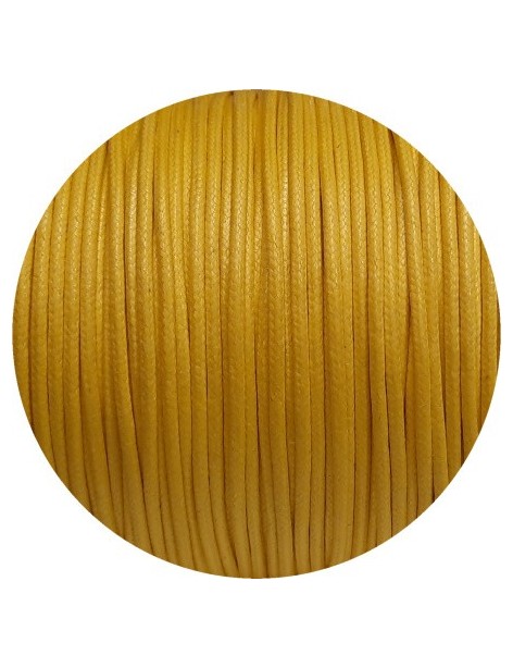 Cordon de coton cire rond de 1.8mm jaune-Italie