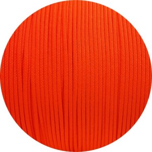 Cordon rond en polyester de 2.2mm orange fluo fabriqué en France