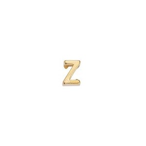 Passant lettre Z couleur or pour cuir plat de 5mm