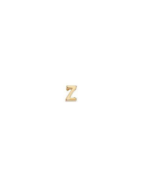 Passant lettre Z couleur or pour cuir plat de 5mm