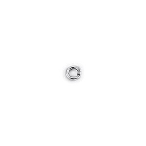 Lot de 100 anneaux ronds de 4.5mm en metal plaqué argent 10microns blanc brillant
