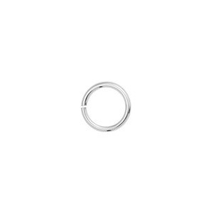 Lot de 10 anneaux ronds de 10mm en metal plaqué argent 10microns blanc brillant