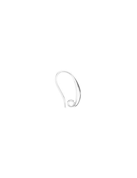 Nouvelle paire de boucle d oreille de 19mm plaqué argent 10microns blanc brillant