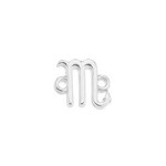 Intercalaire signe du Zodiaque Scorpion en plaqué argent 10microns blanc brillant à 2 accroches-11mm
