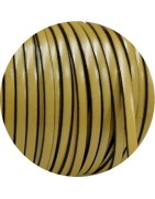 Cuir plat lisse de 5mm vert olive vendu au mètre-Premium