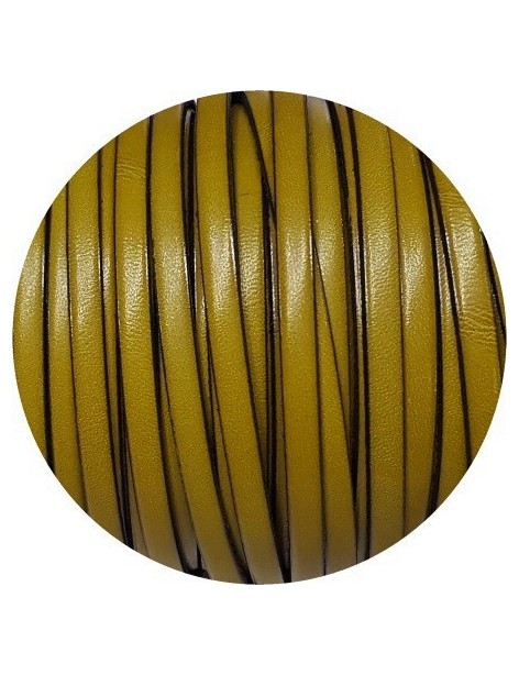 Nouveau cuir plat lisse de 5mm cumin satiné brillant en vente au cm-Premium