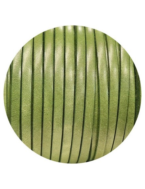 Cuir plat de 5mm vert olive clair marbré en vente au cm-Premium