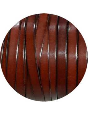 Cuir plat lisse de 10mm marron cacao vendu au cm-Premium