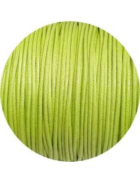 Cordon de coton cire rond de 1.8mm couleur vert anis-Italie