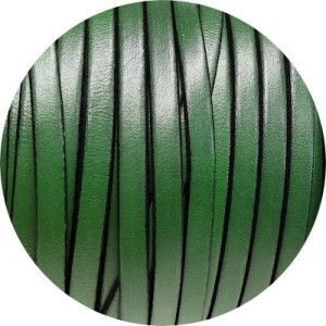 Nouveau cuir plat lisse de 5mm vert kaki en vente au cm