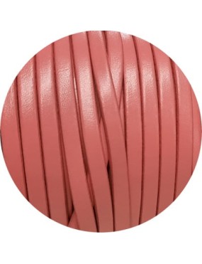 Nouveau cuir plat lisse de 5mm rose saumon en vente au cm