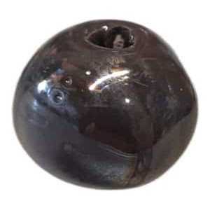 Perle ronde en céramique de 22mm anthracite