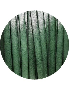 Cuir plat de 5mm de couleur jade foncé vendu au cm