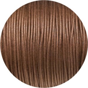 Cordon de coton cire rond de 1.8mm couleur café-Italie