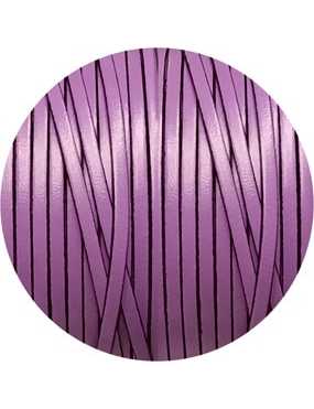 Cuir plat lisse de 3mm couleur lilas en vente au cm pour vos bracelets