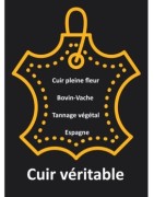 Cuir plat lisse de 5mm gris très foncé vendu à la coupe au mètre