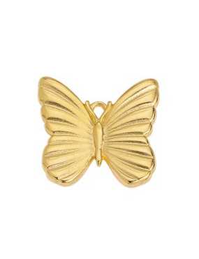 Pampille papillon de 25mm en métal couleur or
