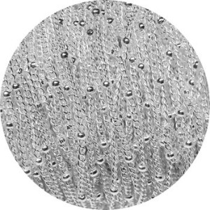 Chaine de 1.2mm en laiton plaqué argent 10microns blanc brillant