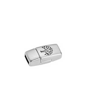 Fermoir magnétique gravé arbre de vie pour cuir plat de 5mm Fermoir magnétique gravé arbre de vie pour cuir plat de 5mm