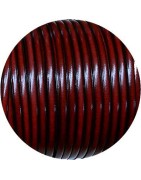 Cuir plat de 5mm lisse bordeaux vendu à la coupe au mètre-Premium.