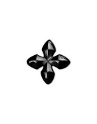 Croix de 16mm couleur black avec 2 accroches