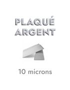 Poche de 10 perles rondes lisses pleines en laiton de 7mm plaqué argent 10microns