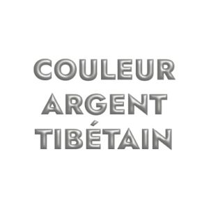 Pendant feuille en metal couleur argent tibetain-31mm