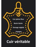 Cuir plat de 10mm jaune curry vendu au cm-Premium